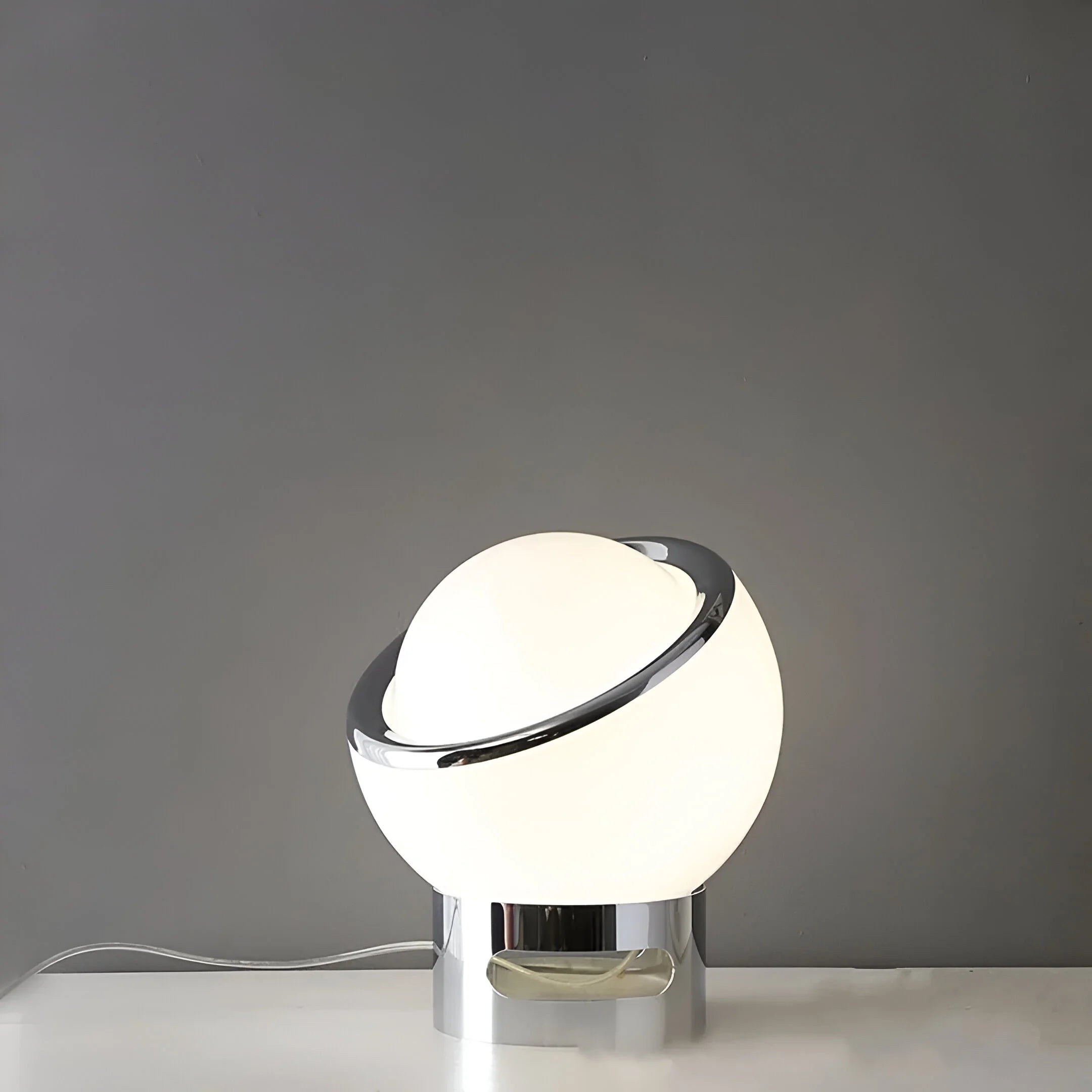 OpaliaGlow – Bauhaus Opal Glass Table Lamp