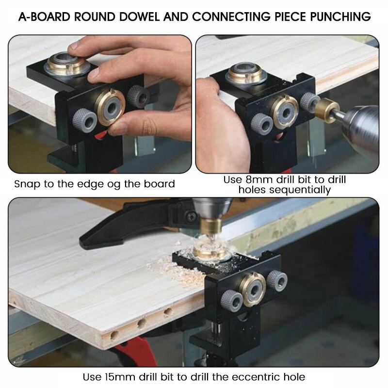 BowLift | 3 in 1 adjustable woodworking drill locator punch tools