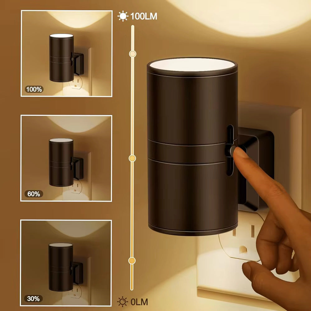 BowLift | Luxury Plug-In Ambient Night Light – Dimmable LED Wall Light with Sensor (3000K Warm Glow)