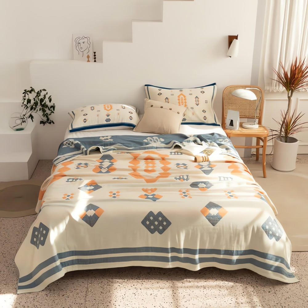 BowLift | Chevron Design Four-Layer Cotton Blanket