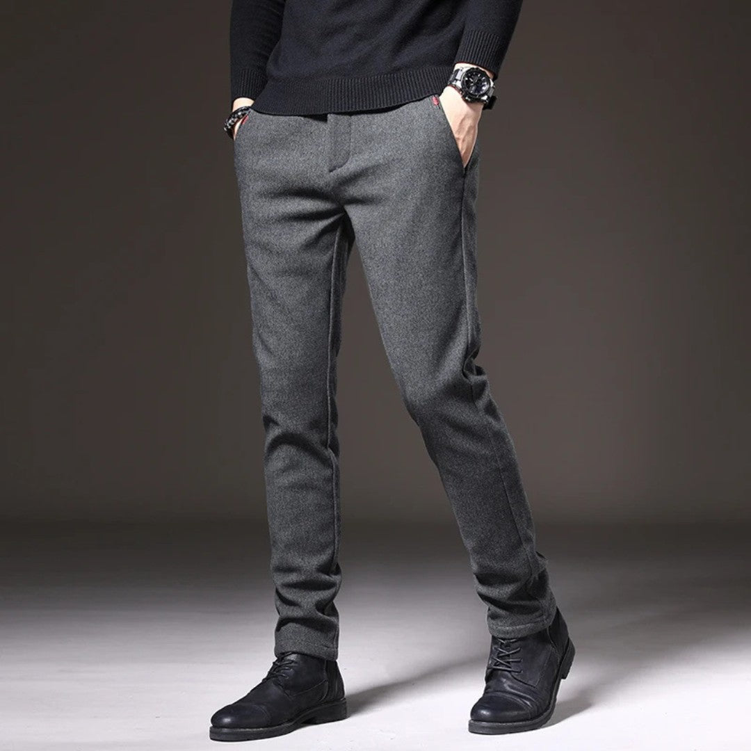 Tailored Cotton Blend Pants