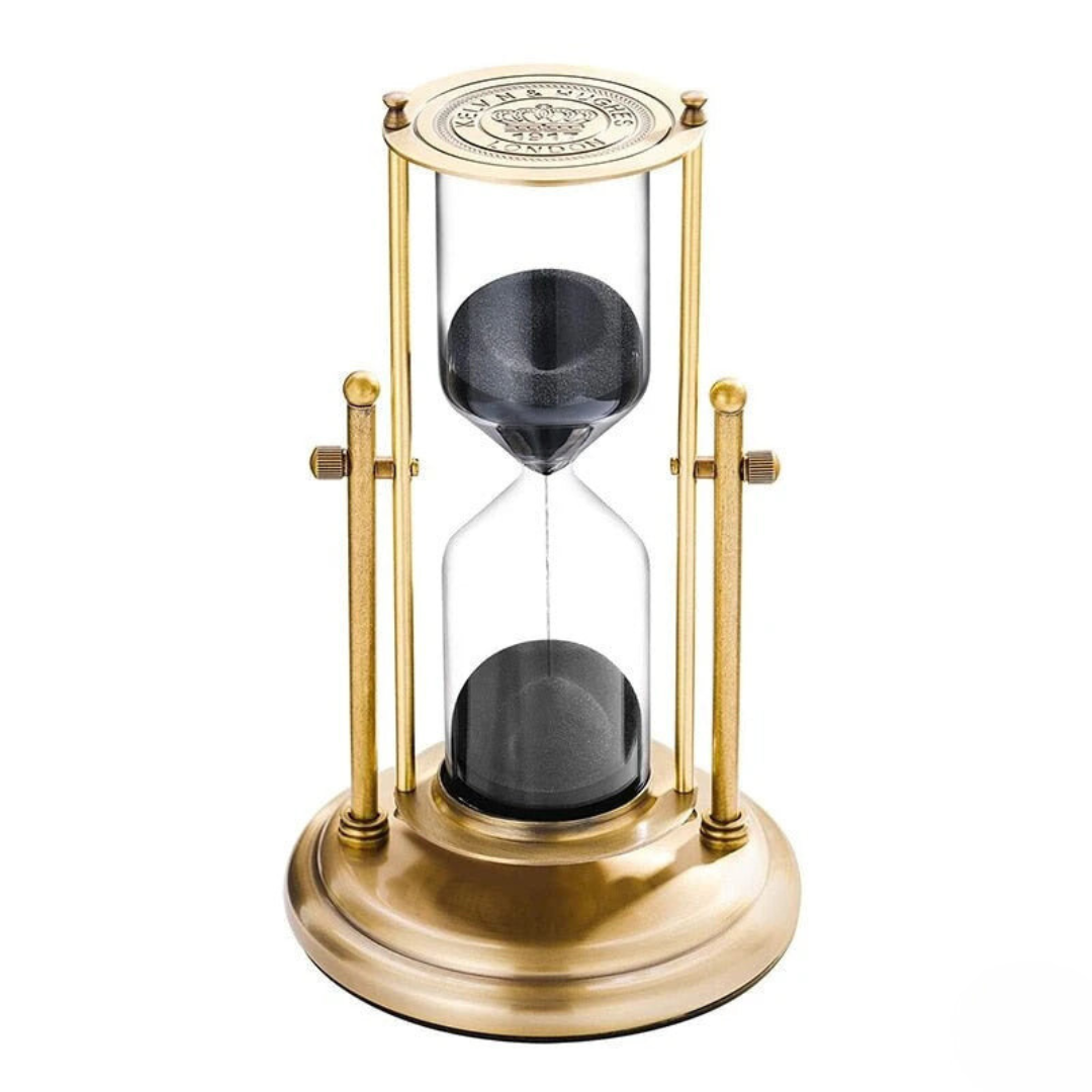 BowLift | Aurelian Home | Vintage Brass Hourglass – Timeless Sand Timer & Decorative Accent