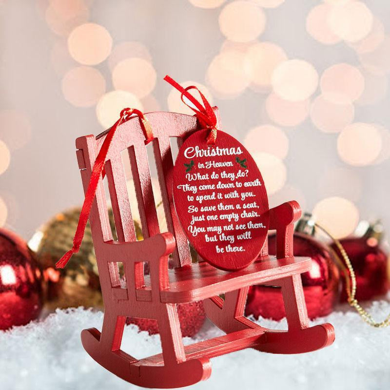 BowLift | Christmas Wooden Craft Small Rocking Chair Ornament