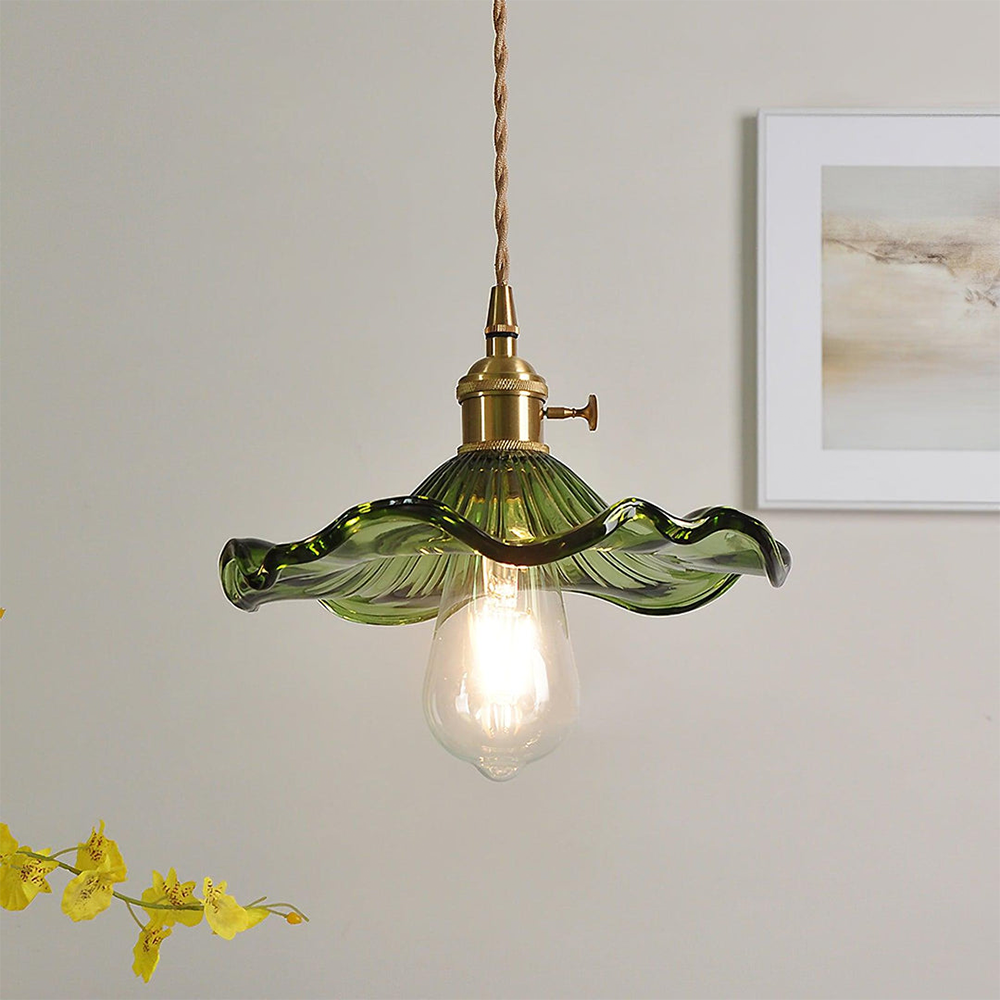 BowLift | Chic Hibiscus Glass Pendant Lamp