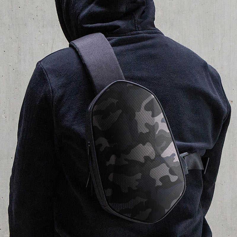 BowLift | Anti-theft, Waterproof, Anti-collision Chest Bag, with Geometric 3D Shell, Side USB Interface, High-quality Protection, Multi-layer Partition Storage, for Travel, Outing, Shopping and More