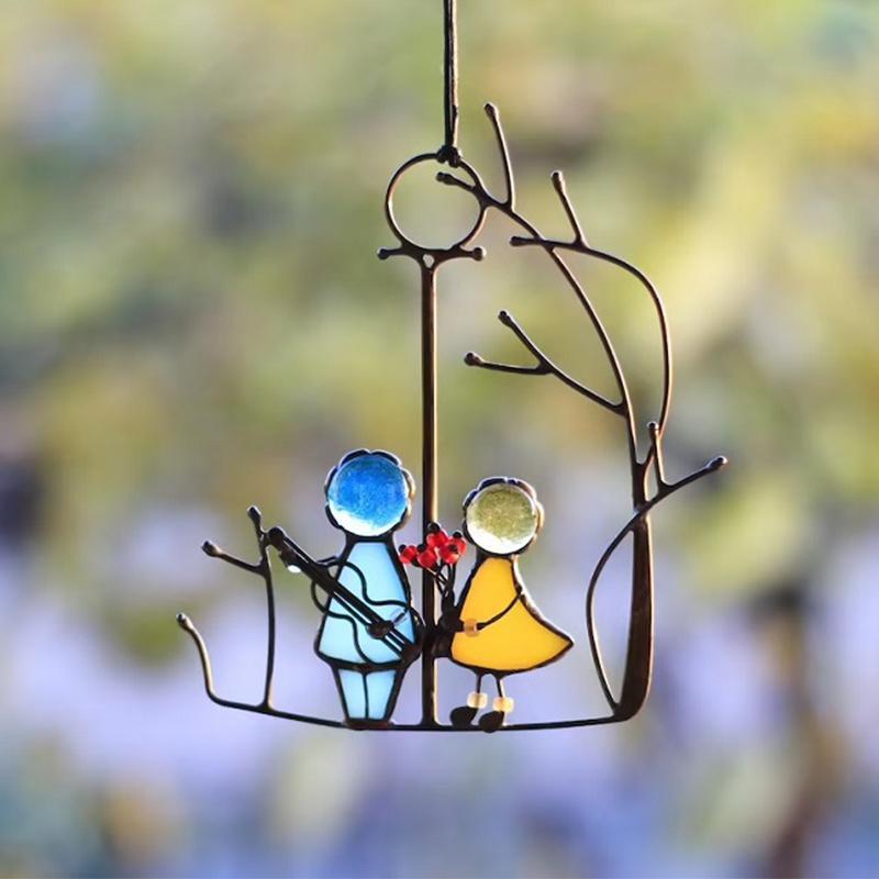 BowLift | Sun catcher, Window hanging, Stained glass art