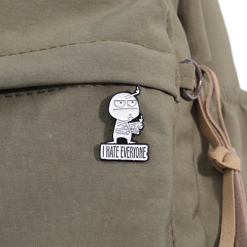 BowLift | I HATE ALL funny brooch