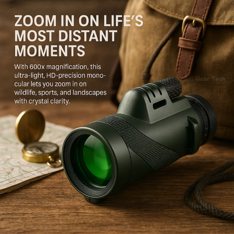 BowLift | Compact 600x Ultra-Zoom Monocular | HD Lens, Lightweight & Perfect for Hiking, Birdwatching, and Sports Events