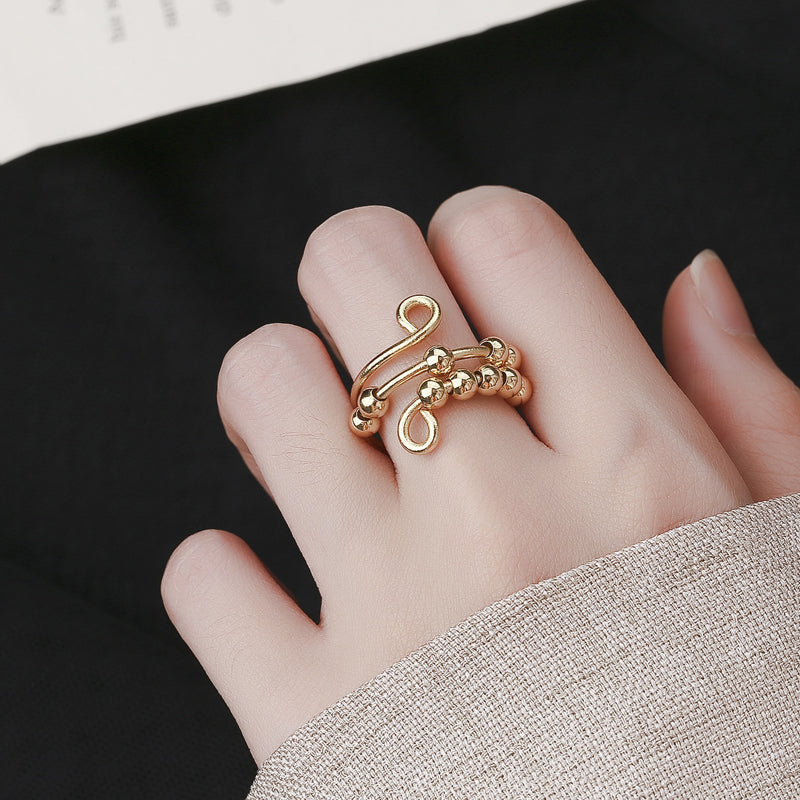 BowLift | Distribute Your Fear Circle Beads Fidget Ring