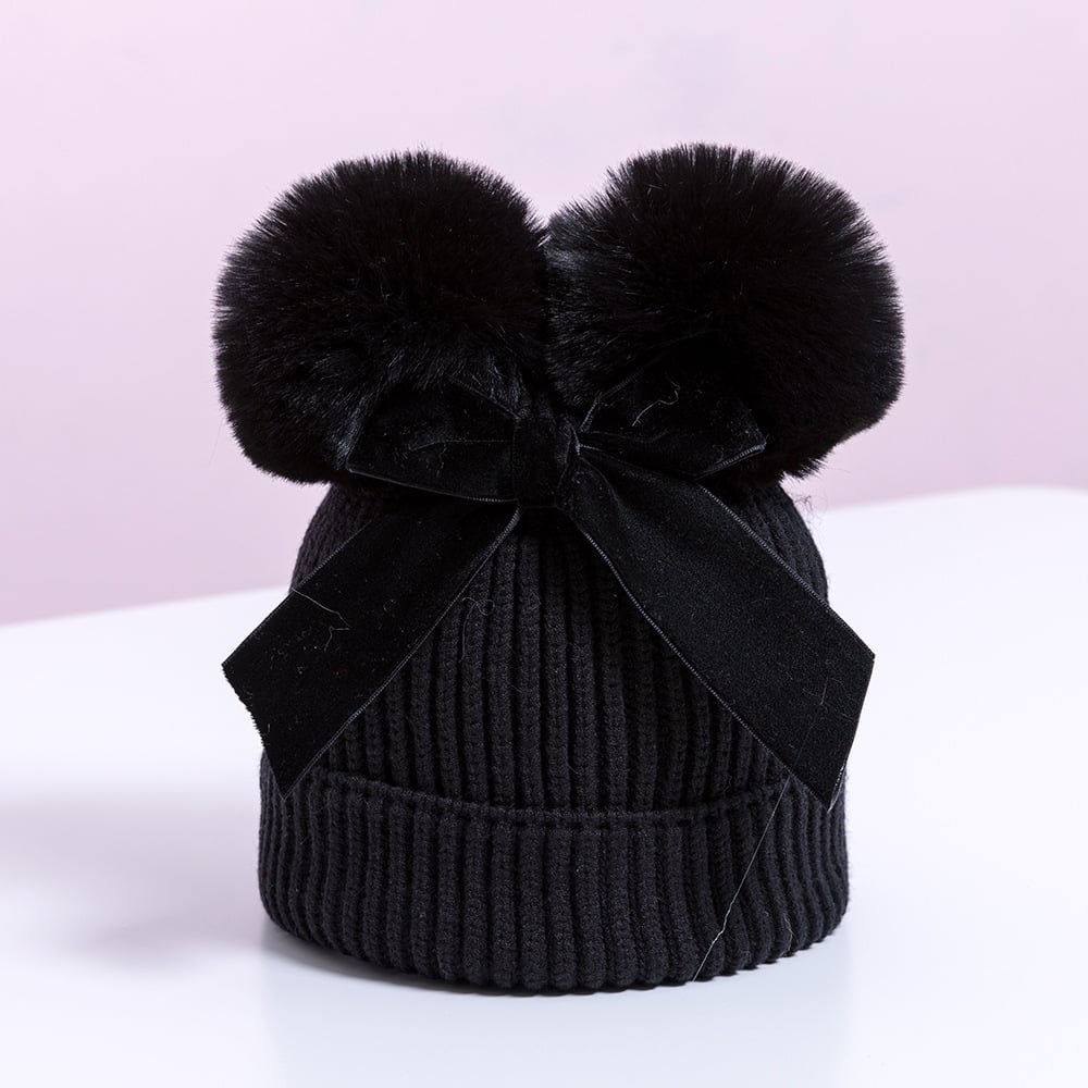 BowLift | Baby hat with double ball bow