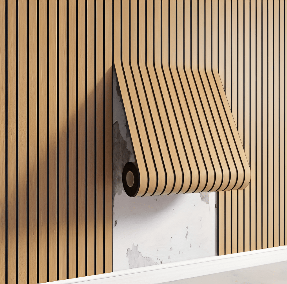 BowLift | 3D Acoustic Panel – Self-Adhesive Wood-Effect Wall Panels