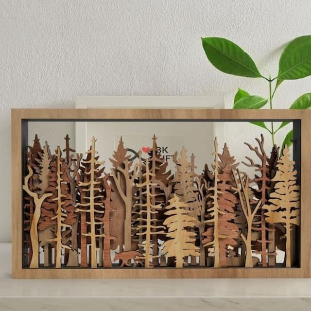 BowLift | Wall Decor - WoodForrest 3D - Enchanting Forest Scene - Fox & Tree Shadow