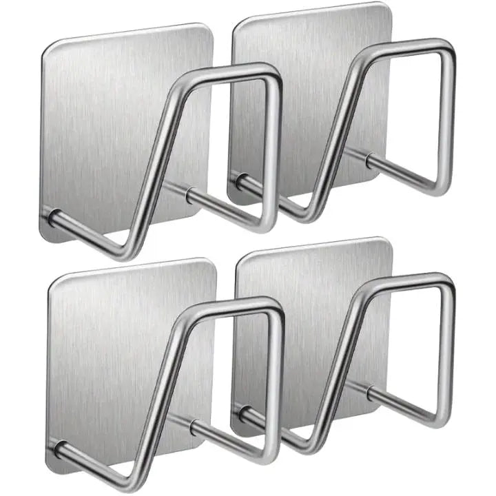 BowLift | 4 pieces | Stainless steel wall holder – Self-adhesive and space-saving