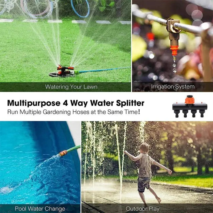 BowLift | 4-Way Garden Hose Connector – Efficient Watering for Your Garden