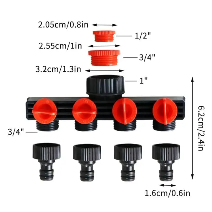 BowLift | 4-Way Garden Hose Connector – Efficient Watering for Your Garden