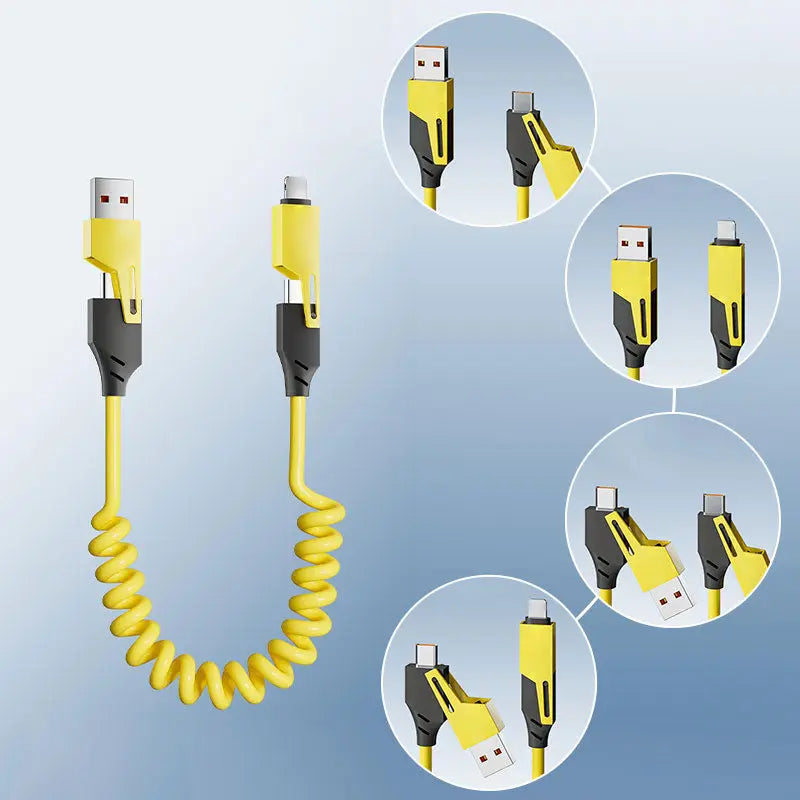 BowLift | 4-in-1 retractable charging cable for ultra-fast charging