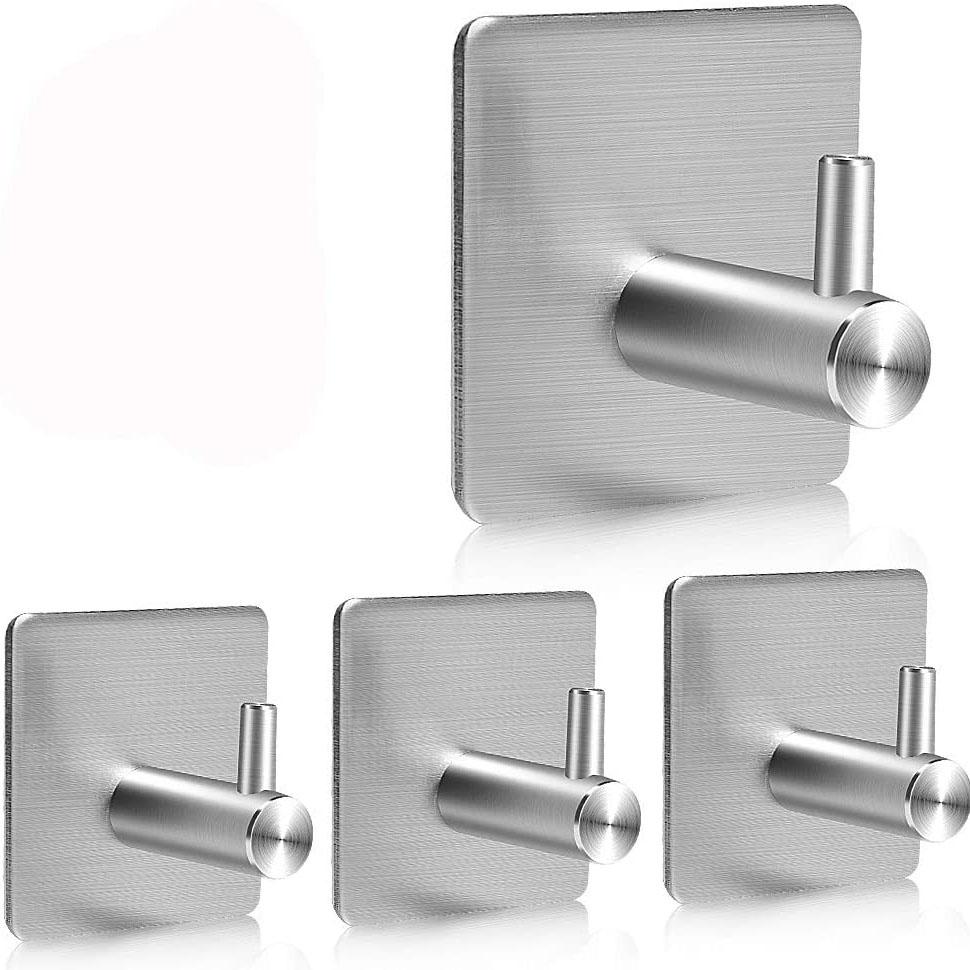 BowLift | 4-Pack: Heavy Duty Durable 304 Stainless Steel Wall Hooks