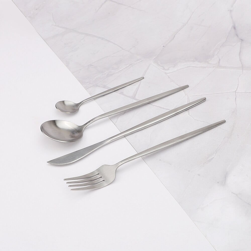 BowLift | Modern Silver Cutlery Utensil Set