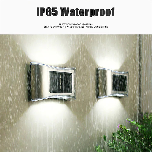 BowLift | 4-piece: Solar Outdoor 6 LED Waterproof Wall Lights