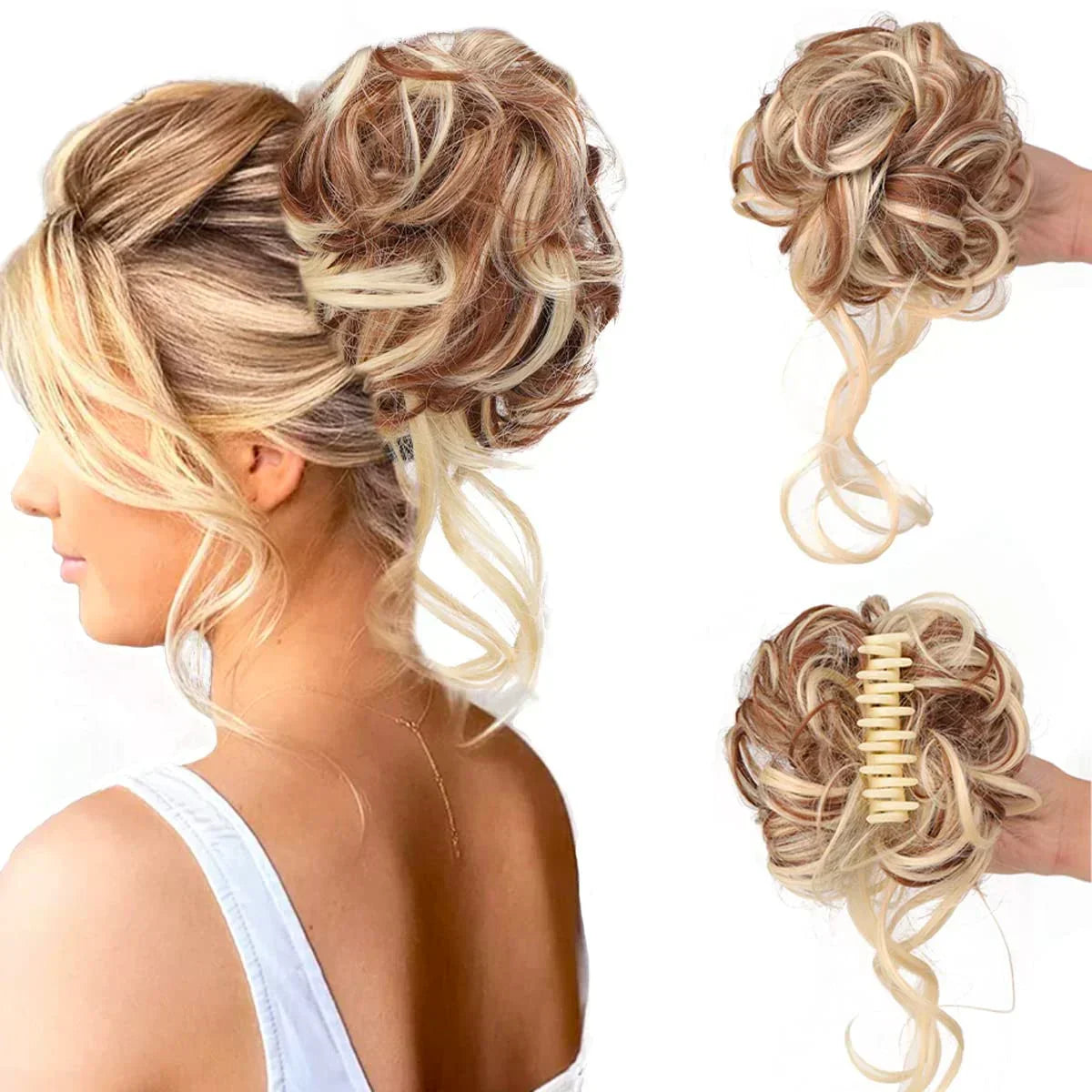 BowLift | Curly Hair Bun – Clip-in Hair Piece with Volume and Natural Look