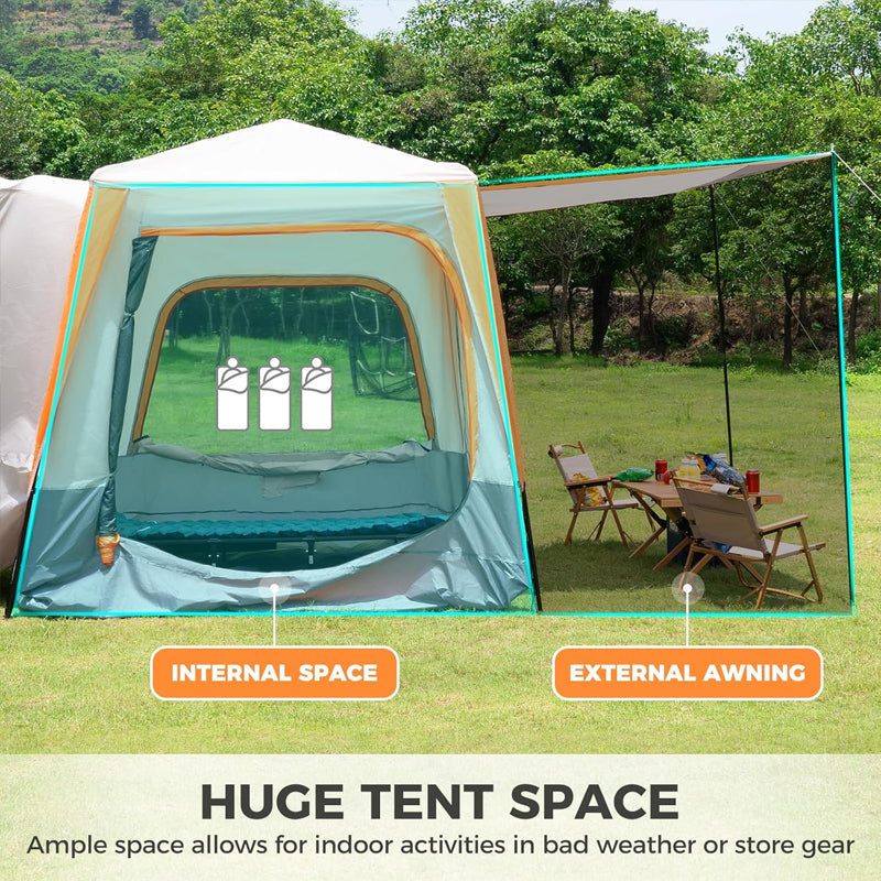 BowLift | SUV Camping Tent Double Door Design Rainfly Waterproof Outdoor SUV Tent with Poles