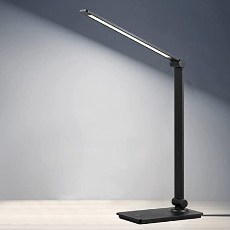 BowLift | LED desk lamp, touch control desk lamp with 3 brightness levels, dimmable office lamp with adjustable arm, foldable table lamp for desk bedroom nightstand office