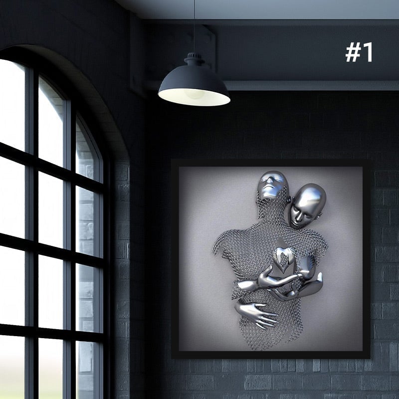BowLift | Figure statue of metal Art Wall decoration
