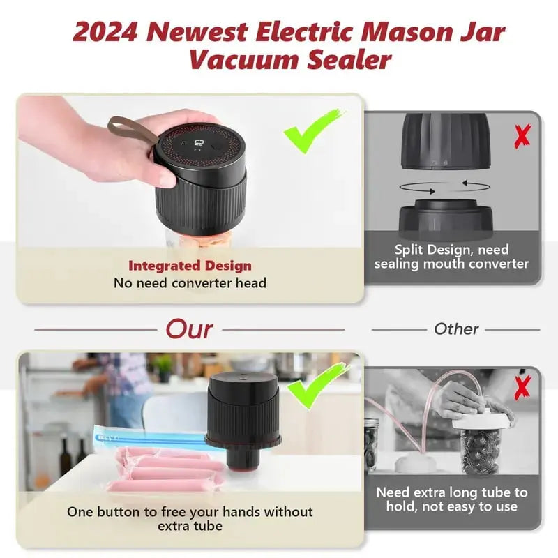 BowLift | Air-tight lid sealer — Mason jar closure with immediate sealing capability