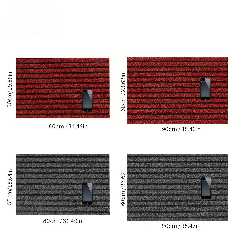 BowLift | All-Season Weatherproof Doormat – Abrasion-Resistant Striped Doormat, Non-Slip, Stain and Fade Resistant, Low Profile Mat for Indoor and Outdoor