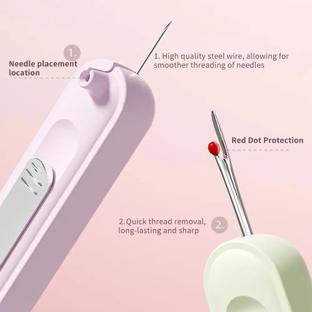 BowLift | 2 in 1 Needle Threader Tool with Cutter for Easy Sewing