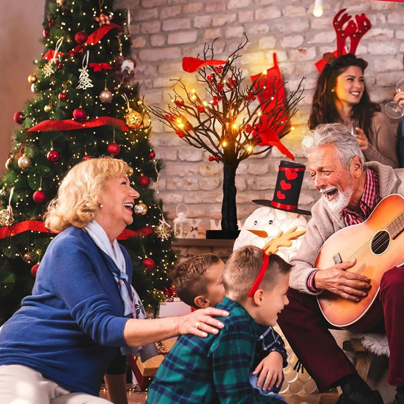 BowLift | Atmospheric Light Tree with Red Birds – Flexible LED Decoration Tree