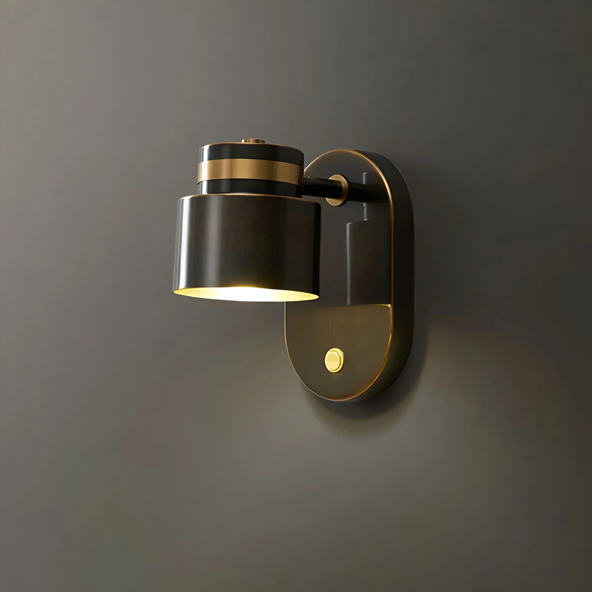 GloriaGlow – Black Glossy Cylinder Wall Light