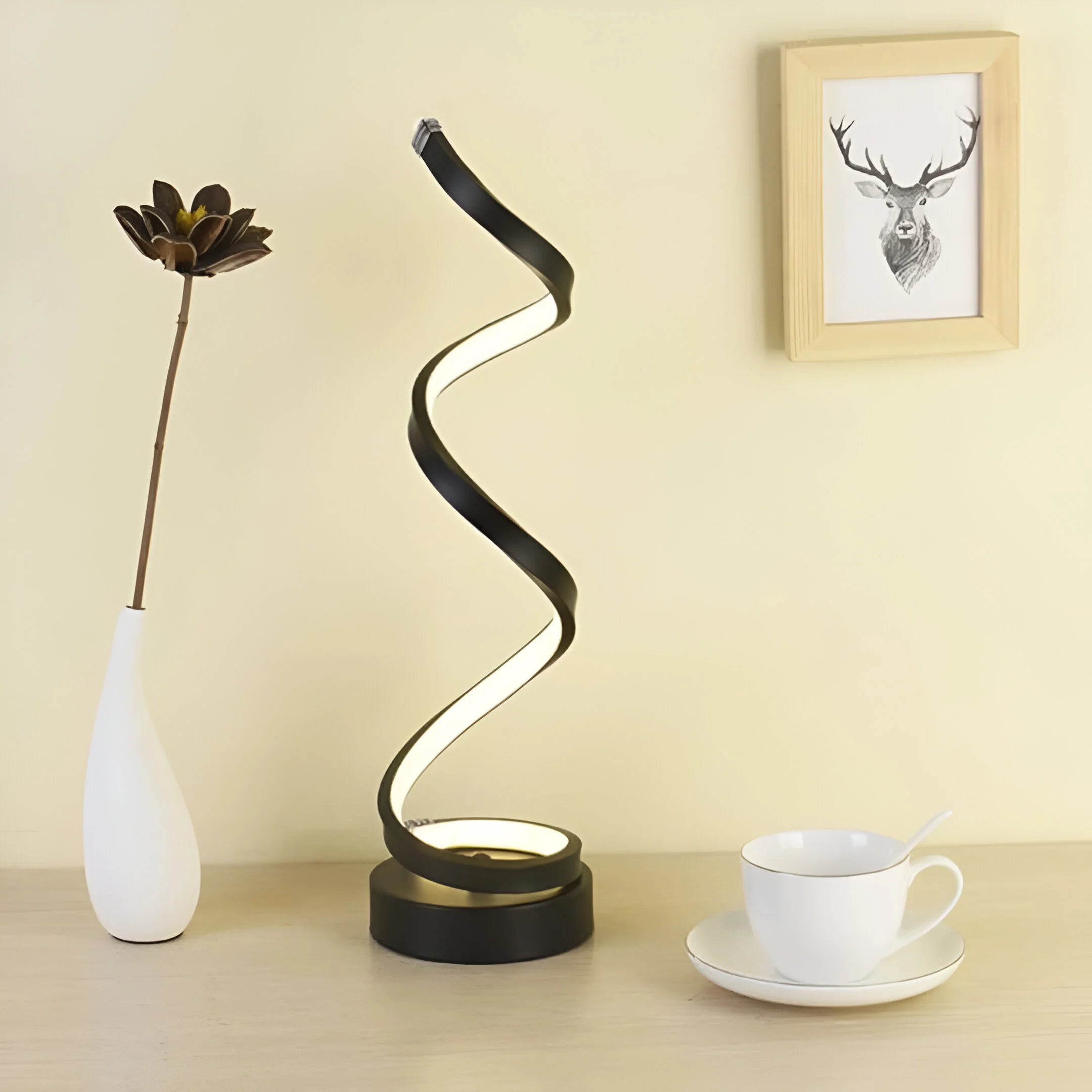 LumeSpiral – Modern LED Table Lamp