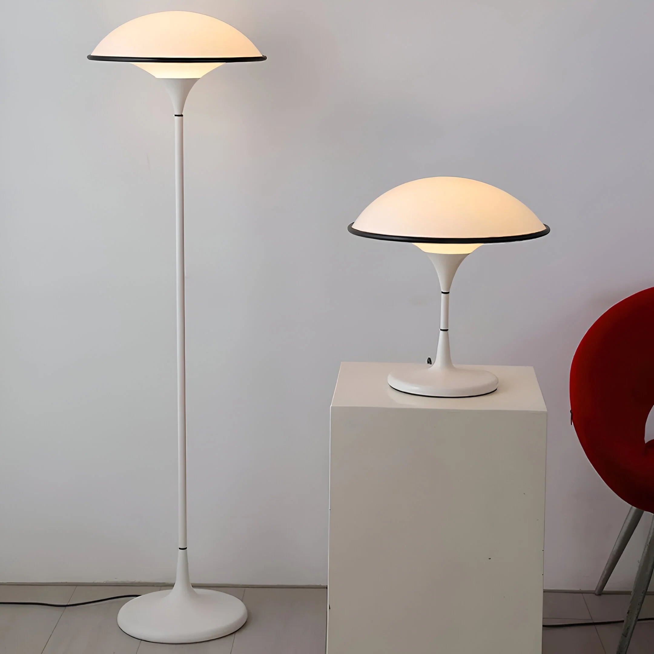 AuroraLume – Nordic Glass Shade Table Lamp