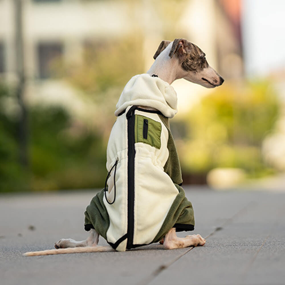 BowLift | Full Protection Polar Fleece Dog Overall with Removable Collar