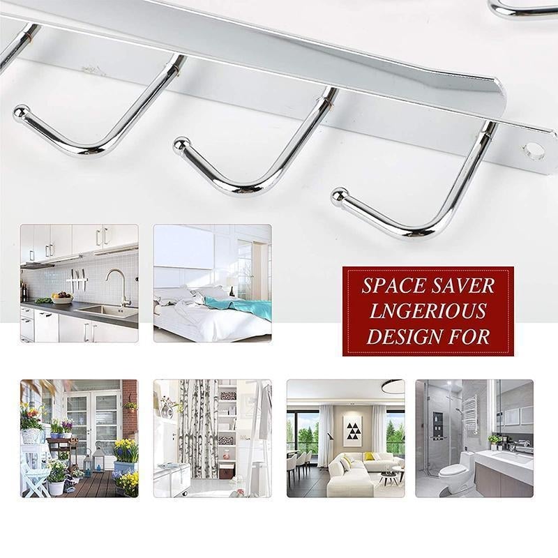 BowLift | 6 Hooks Under-Cabinet Hanger Rack