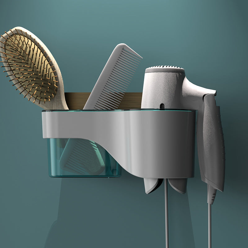 BowLift | Punch-Free Bathroom Hair Dryer Wall Shelf with Comb, Razor Racks, for Storing Toilet Bathroom Items
