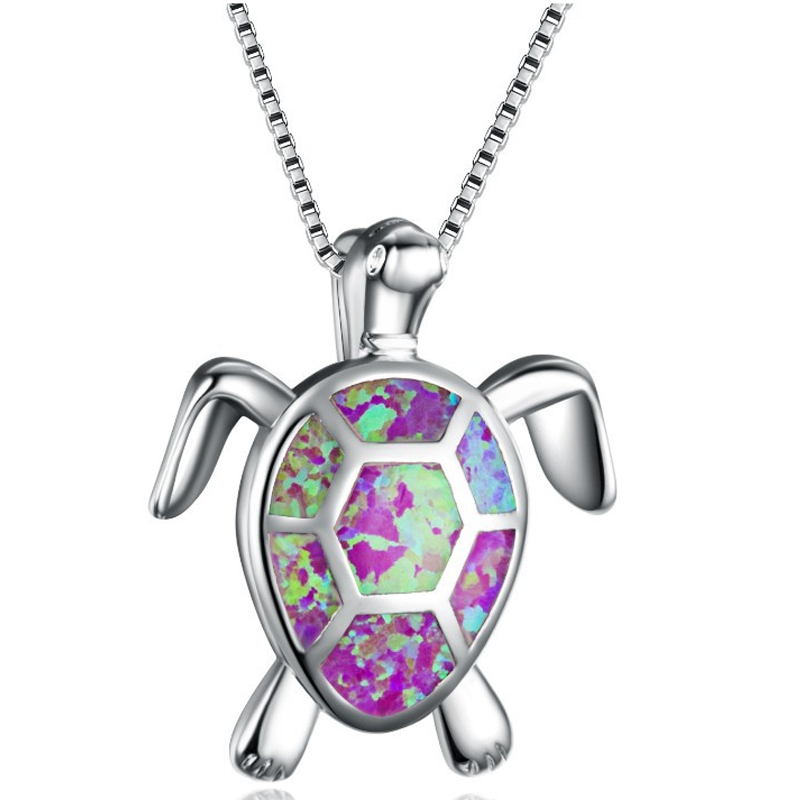 BowLift | Blue Opal Sea Turtle Necklace