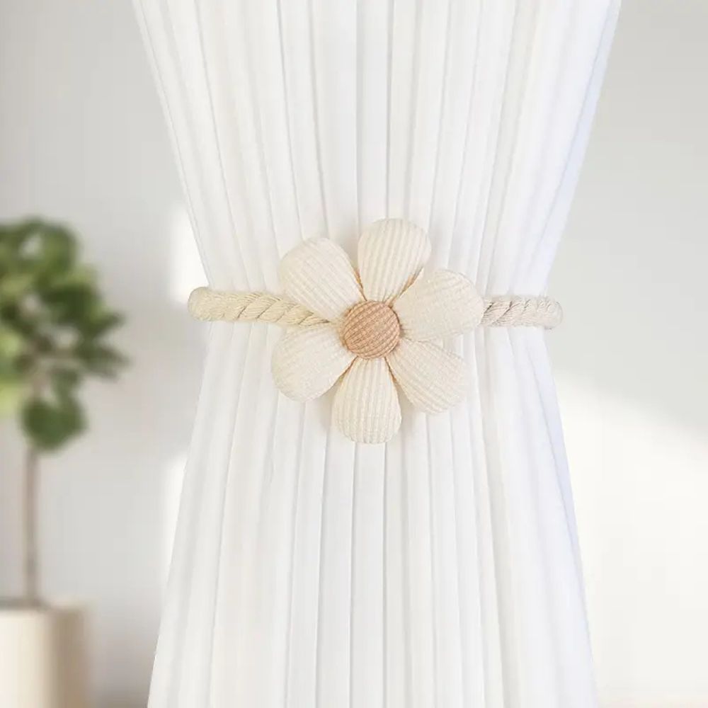BowLift | Delicate Flower Magnetic Curtain Tie Back | 2Pcs Set