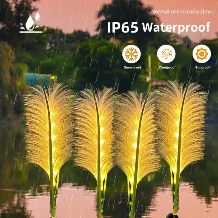 BowLift | Decorative Rattan Garden Lighting – Solar Lamp in Grass Design for Outdoor Use