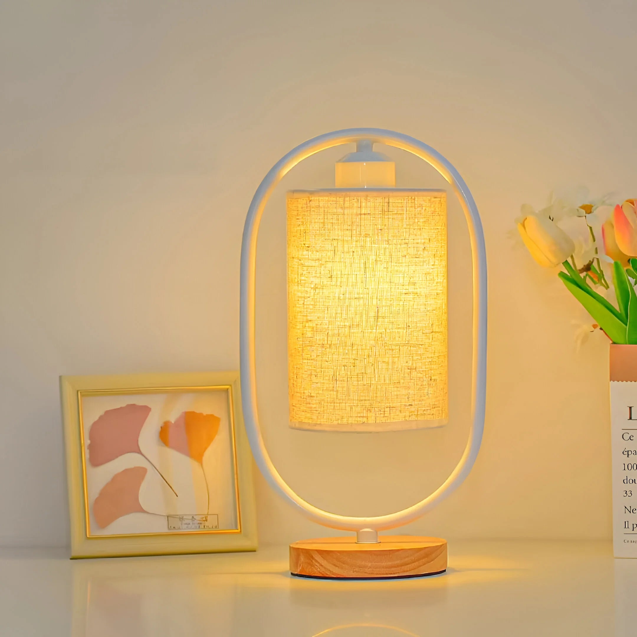 VintageGlow – Wooden LED Table Lamp