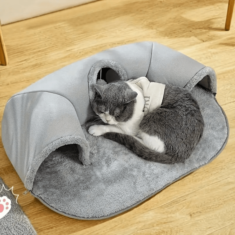 KittyPlay 3-in-1 Cat Tunnel Bed