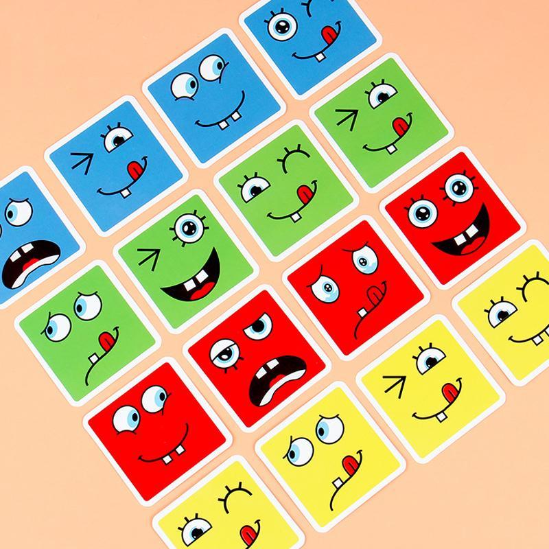 BowLift | Children's Wooden Face Changing Magic Cube Building Block Toy Set