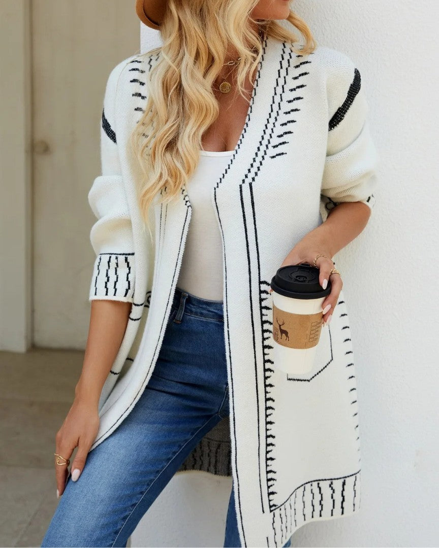 Wool Blend Cardigan with Artisanal Detail