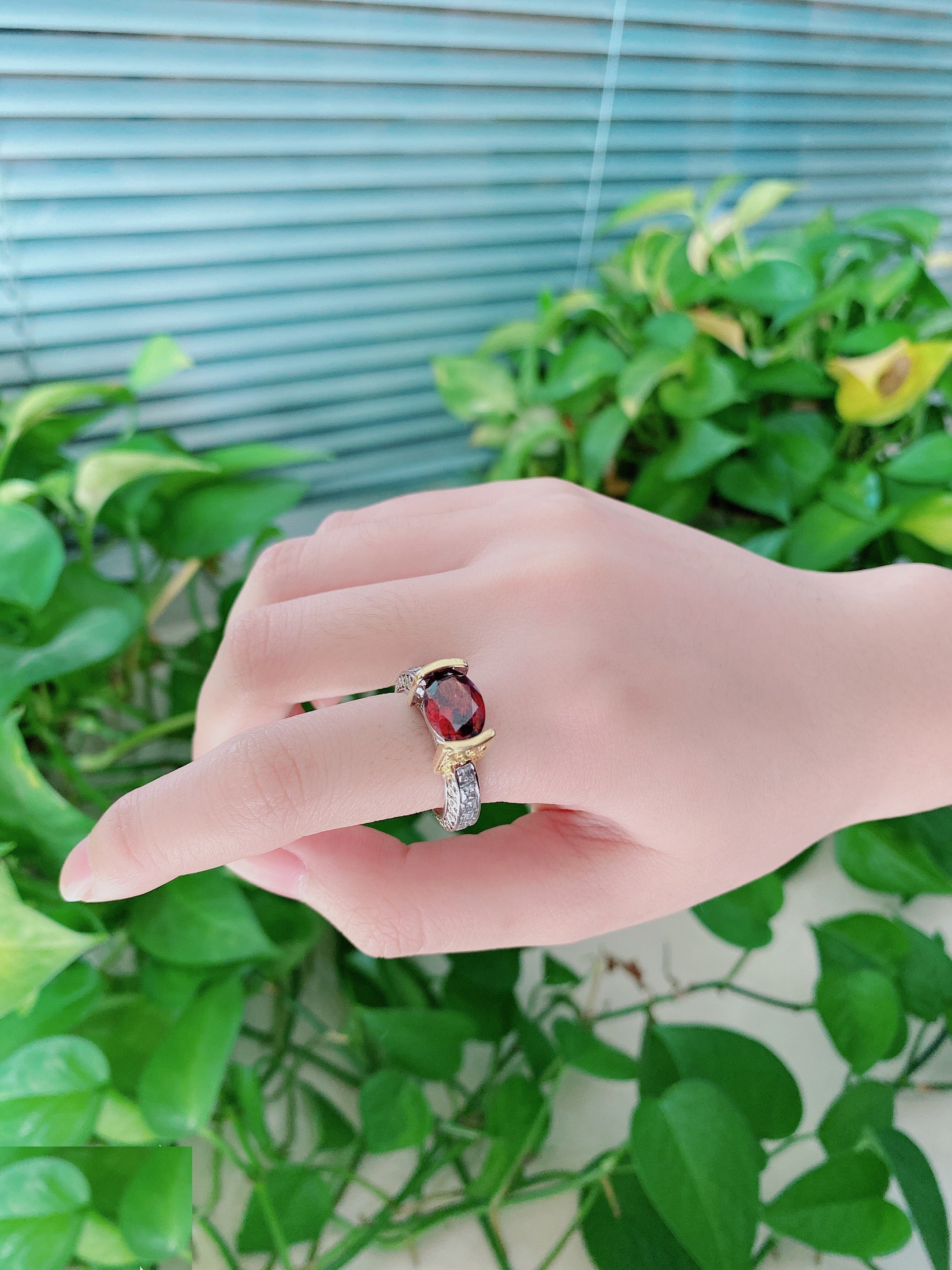 BowLift | Fashion New Ring With Red Stones For Women Vintage Crystal Zircon Rings