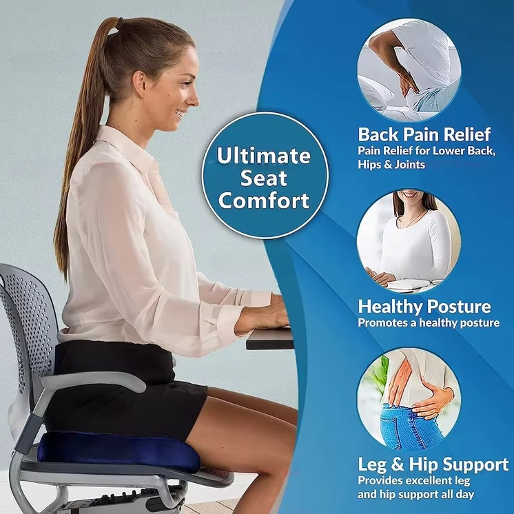 BowLift | Ergonomic Memory Foam Seat Cushion for Office Chair and Car