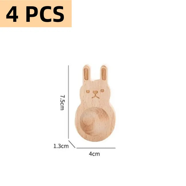 BowLift | 4-piece set wooden fragrance dispensers – cat & rabbit