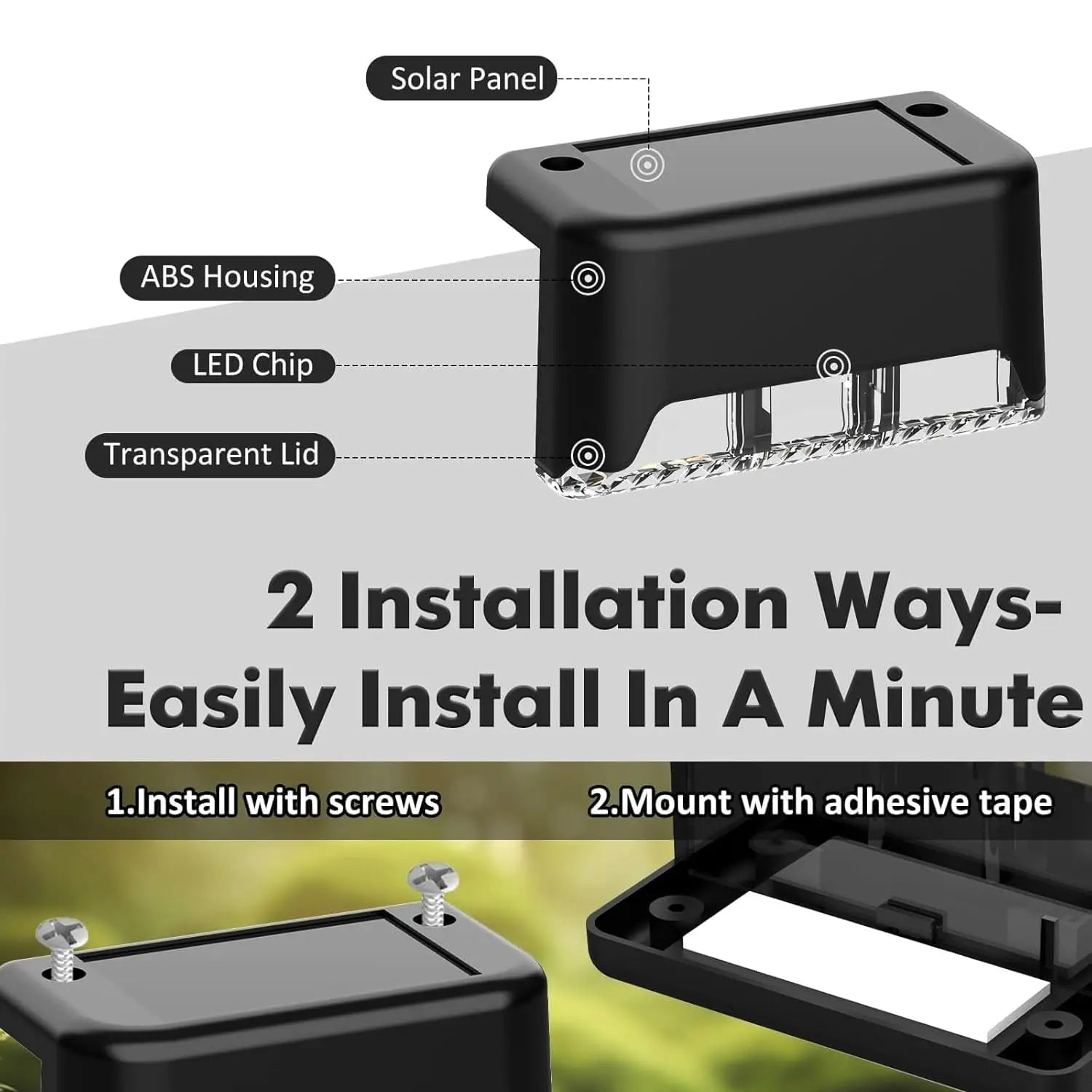 BowLift | 4-Piece Solar Patio Lights – Weatherproof Outdoor Lighting