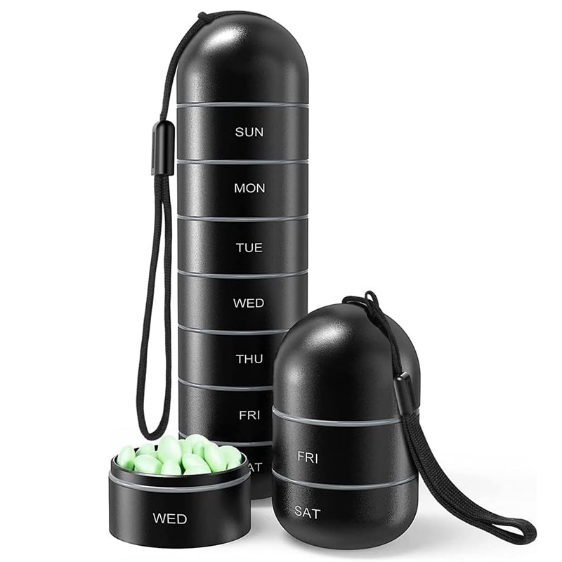 BowLift | 7 Days Portable Pill Organizer for Travel