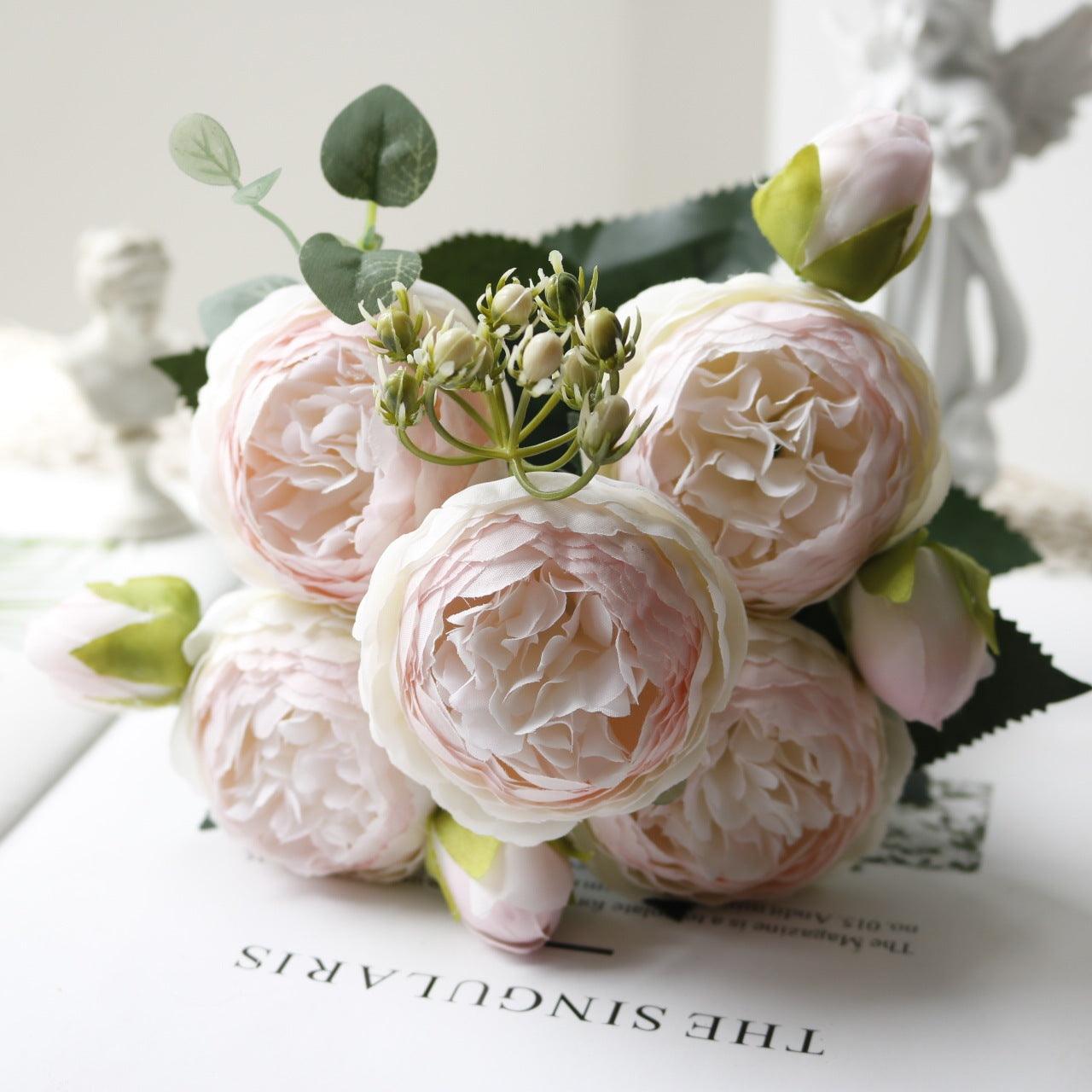 BowLift | Blossom Collection: Exquisite 5-Head Silk Flower Bouquet
